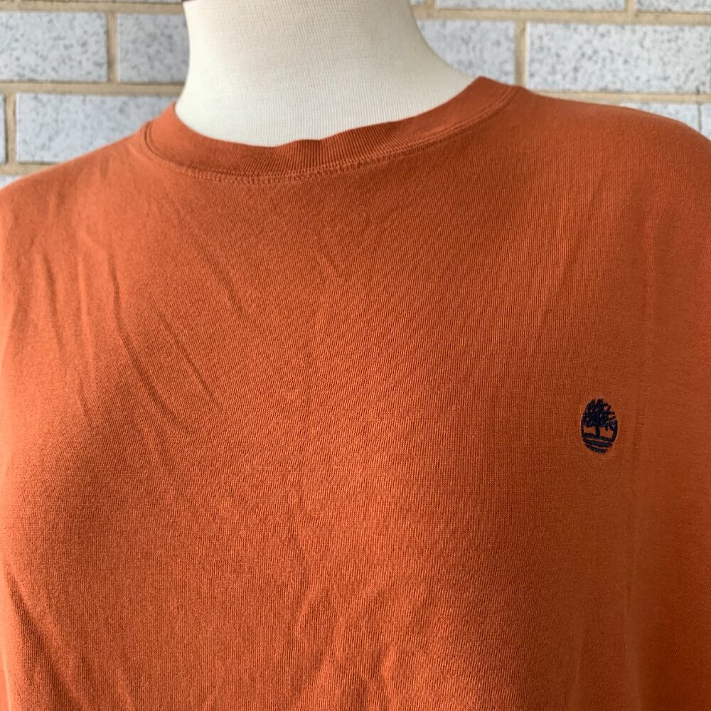 TIMBERLAND MENS  RUSTED  ORANGE COTTON SHIRT SIZE L  MADE IN INDIA - Picture 2 of 8